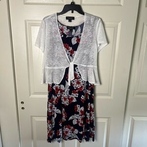 Perceptions dress w/cardigan